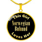 Norwegian Buhund v2 - 18k Gold Finished Luxury Necklace