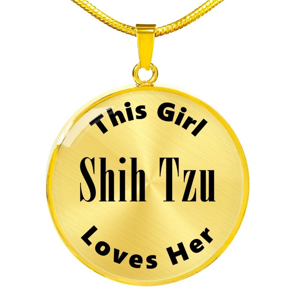 Shih Tzu v2 - 18k Gold Finished Luxury Necklace