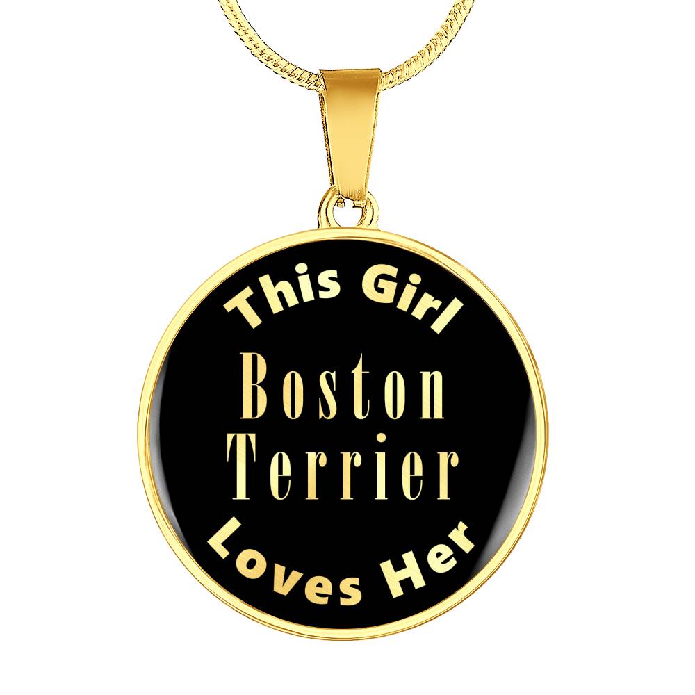Boston Terrier - 18k Gold Finished Luxury Necklace