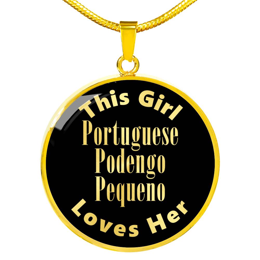 Portuguese Podengo Pequeno v2 - 18k Gold Finished Luxury Necklace