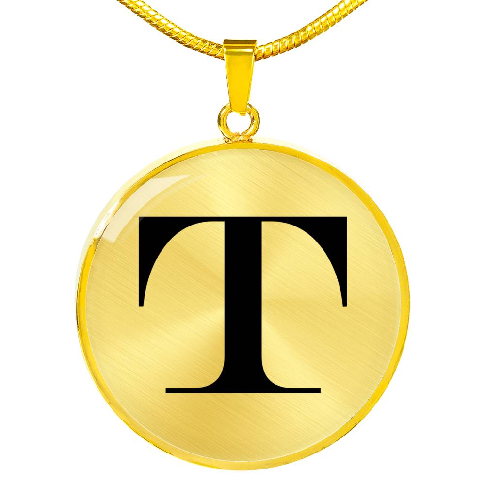 Initial T v1a - 18k Gold Finished Luxury Necklace