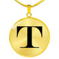 Initial T v1a - 18k Gold Finished Luxury Necklace