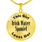 Irish Water Spaniel - 18k Gold Finished Luxury Necklace