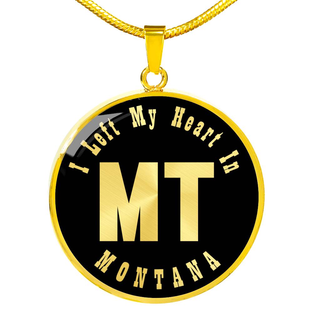 Heart In Montana v02 - 18k Gold Finished Luxury Necklace