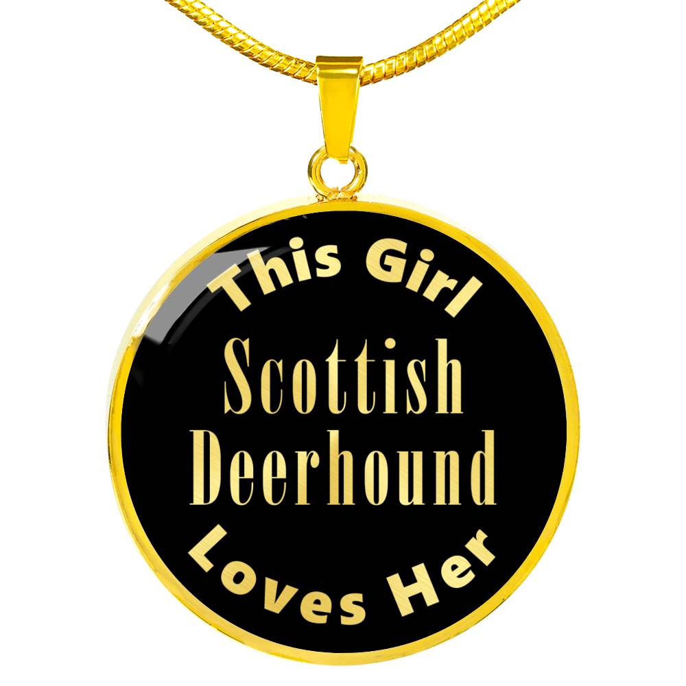 Scottish Deerhound v2 - 18k Gold Finished Luxury Necklace