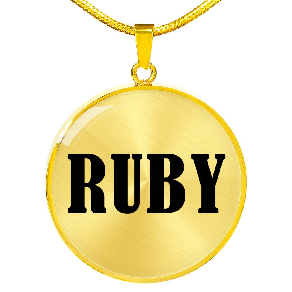 Ruby v01 - 18k Gold Finished Luxury Necklace