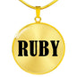Ruby v01 - 18k Gold Finished Luxury Necklace