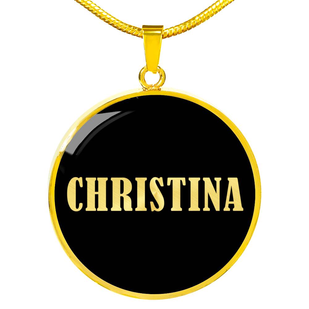 Christina v02 - 18k Gold Finished Luxury Necklace