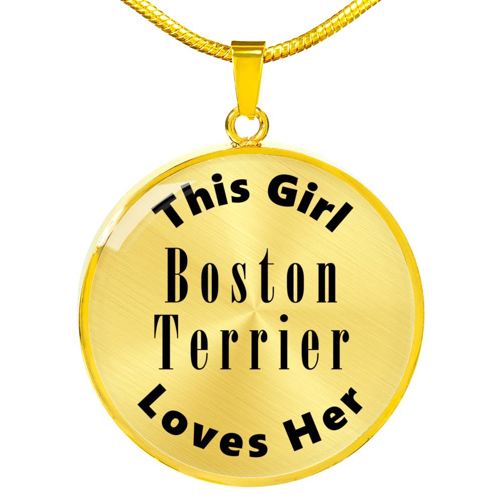 Boston Terrier v2 - 18k Gold Finished Luxury Necklace