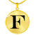 Initial F v1a - 18k Gold Finished Luxury Necklace