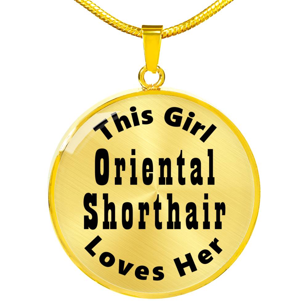 Oriental Shorthair v2 - 18k Gold Finished Luxury Necklace