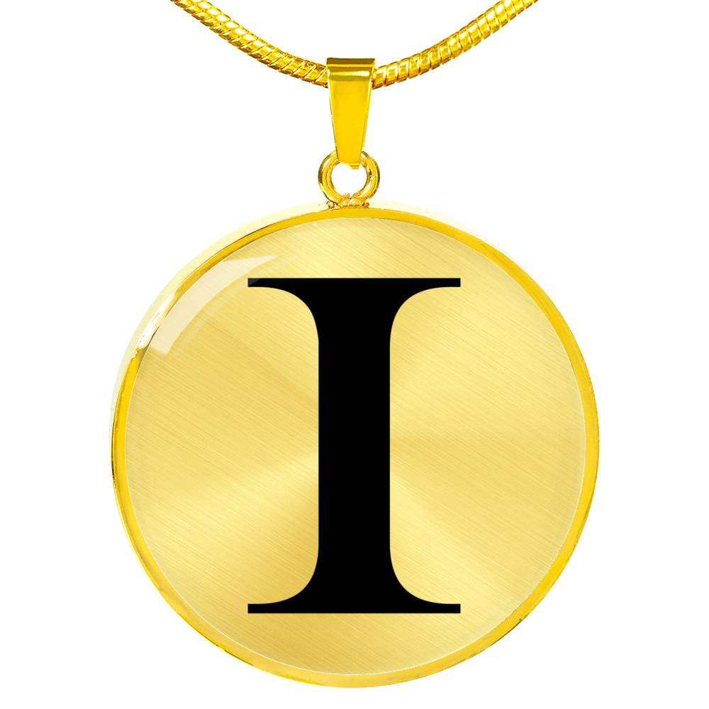 Initial I v1a - 18k Gold Finished Luxury Necklace