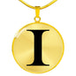 Initial I v1a - 18k Gold Finished Luxury Necklace
