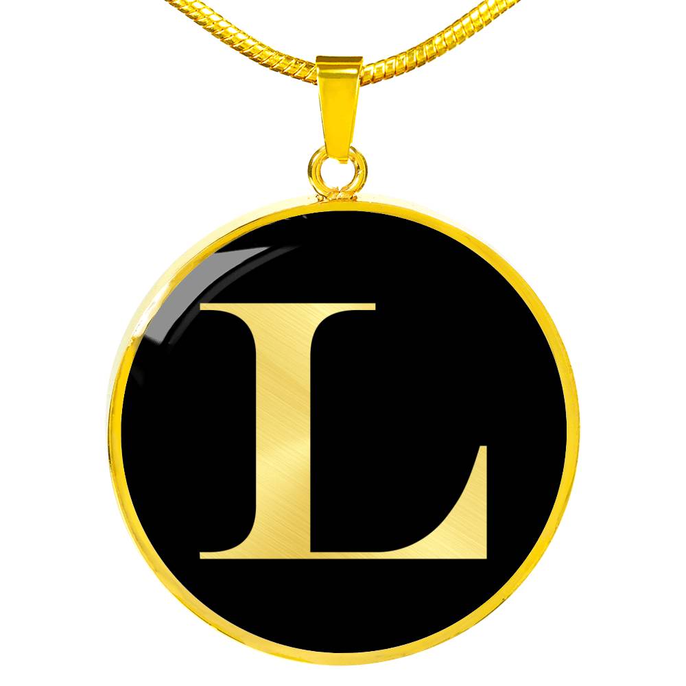 Initial L v2a - 18k Gold Finished Luxury Necklace