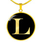 Initial L v2a - 18k Gold Finished Luxury Necklace