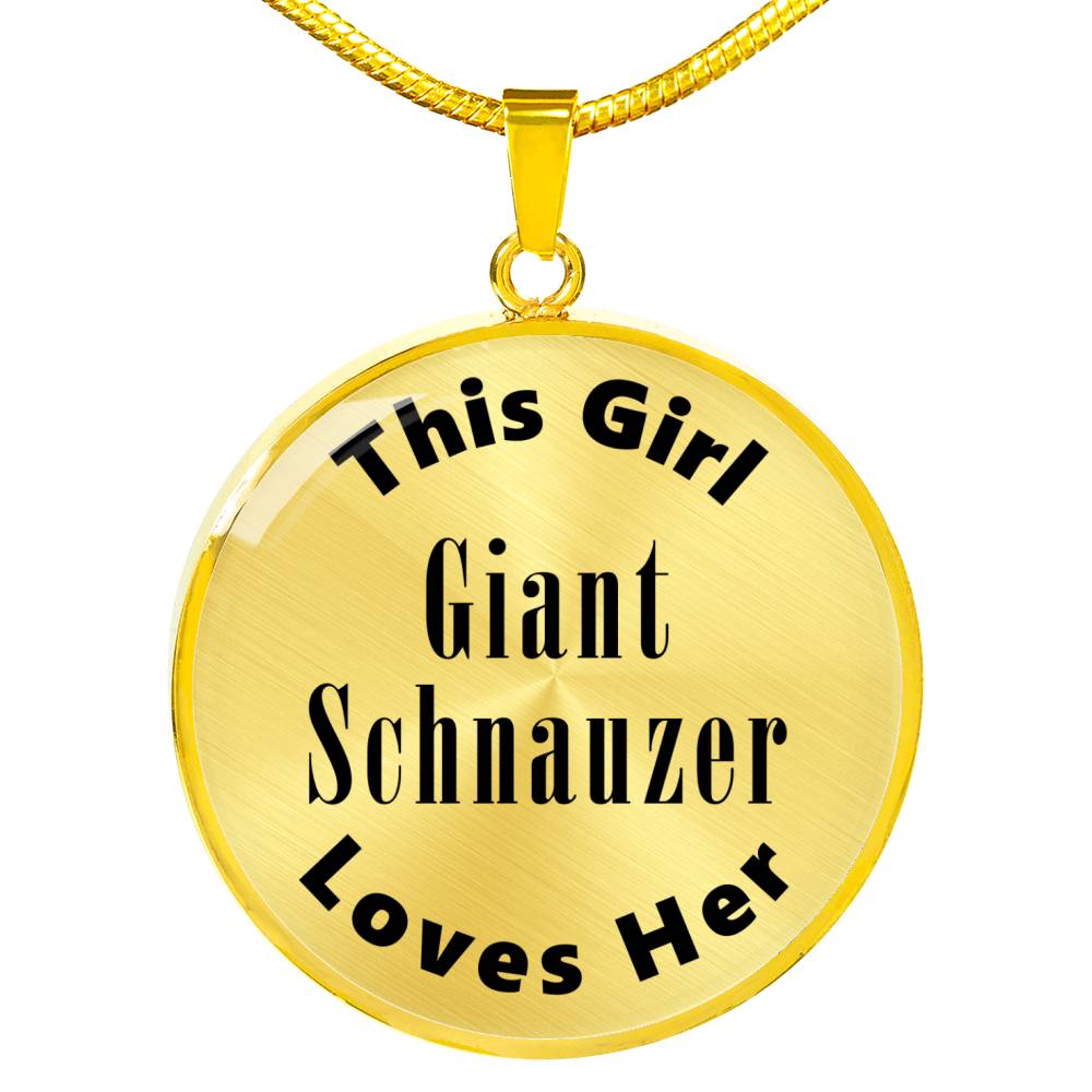 Giant Schnauzer - 18k Gold Finished Luxury Necklace
