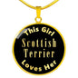 Scottish Terrier v2 - 18k Gold Finished Luxury Necklace