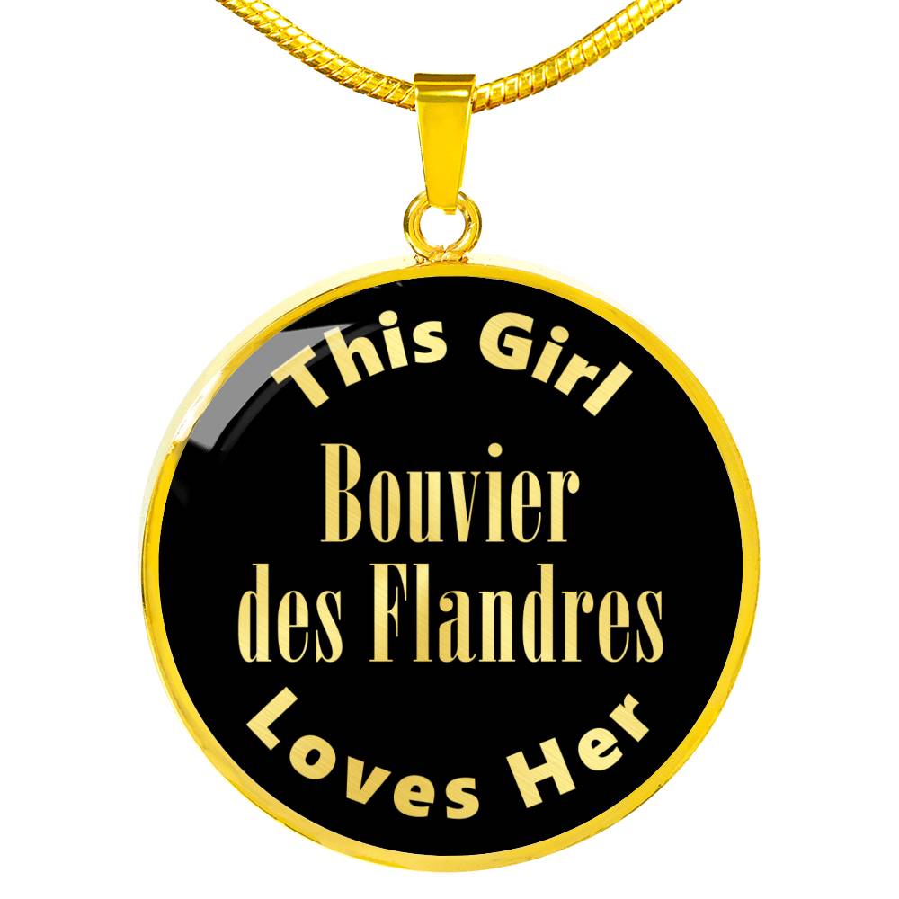 Bouvier des Flandres v2 - 18k Gold Finished Luxury Necklace