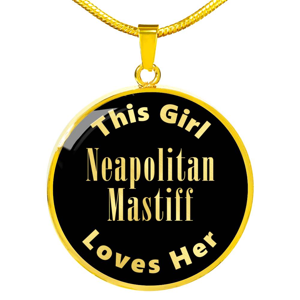 Neapolitan Mastiff v2 - 18k Gold Finished Luxury Necklace