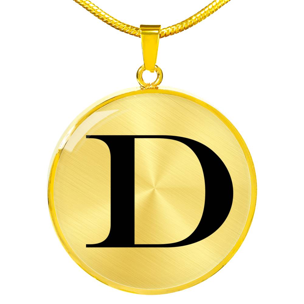 Initial D v1a - 18k Gold Finished Luxury Necklace