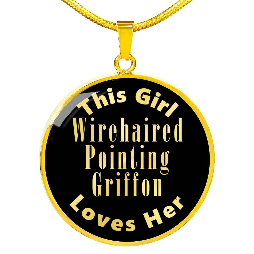 Wirehaired Pointing Griffon v2 - 18k Gold Finished Luxury Necklace