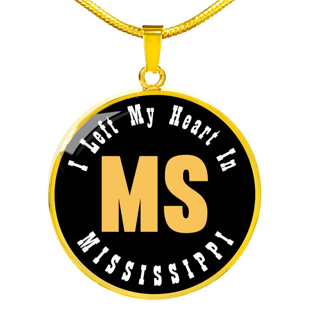 Heart In Mississippi - 18k Gold Finished Luxury Necklace