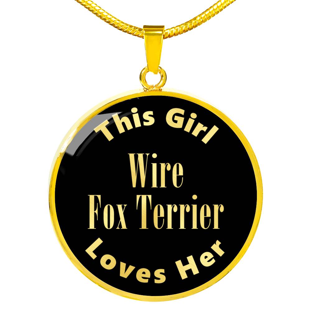 Wire Fox Terrier v2 - 18k Gold Finished Luxury Necklace