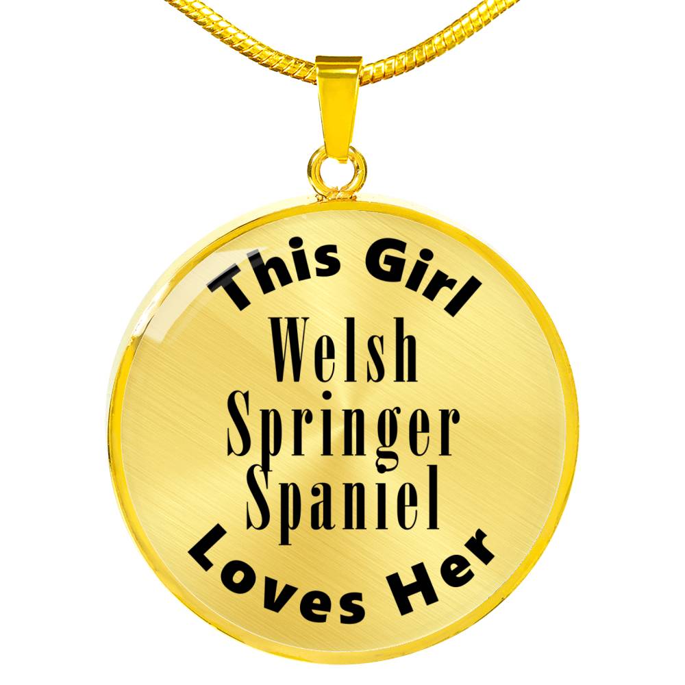 Welsh Springer Spaniel - 18k Gold Finished Luxury Necklace