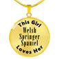 Welsh Springer Spaniel - 18k Gold Finished Luxury Necklace