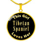 Tibetan Spaniel v2 - 18k Gold Finished Luxury Necklace