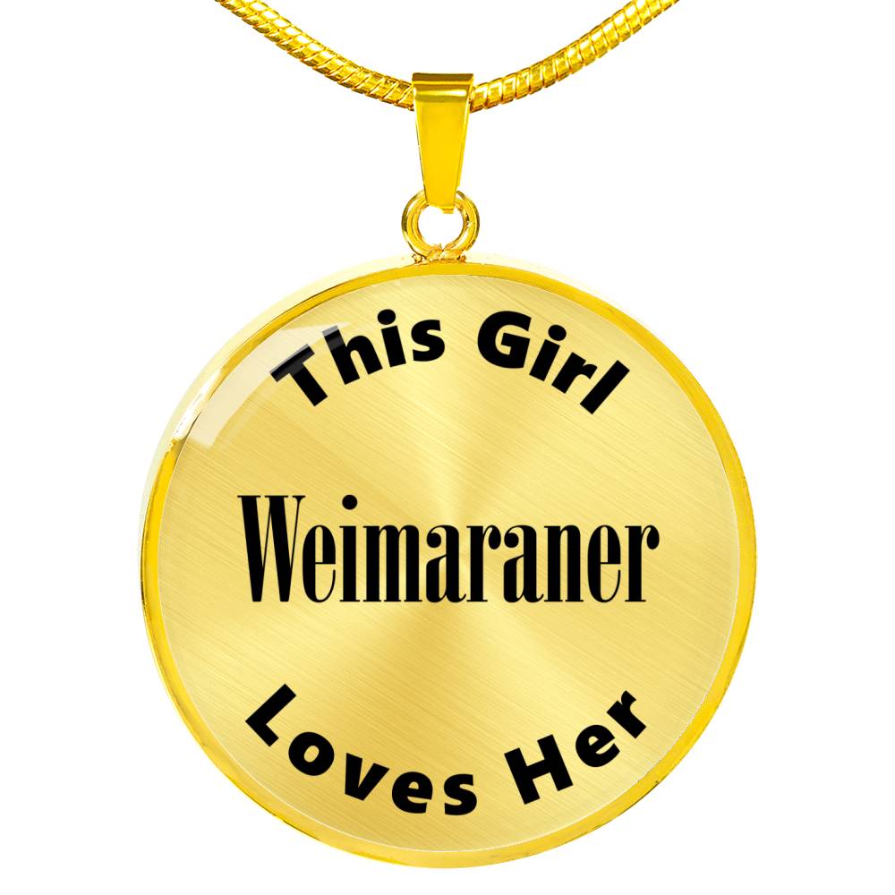 Weimaraner - 18k Gold Finished Luxury Necklace