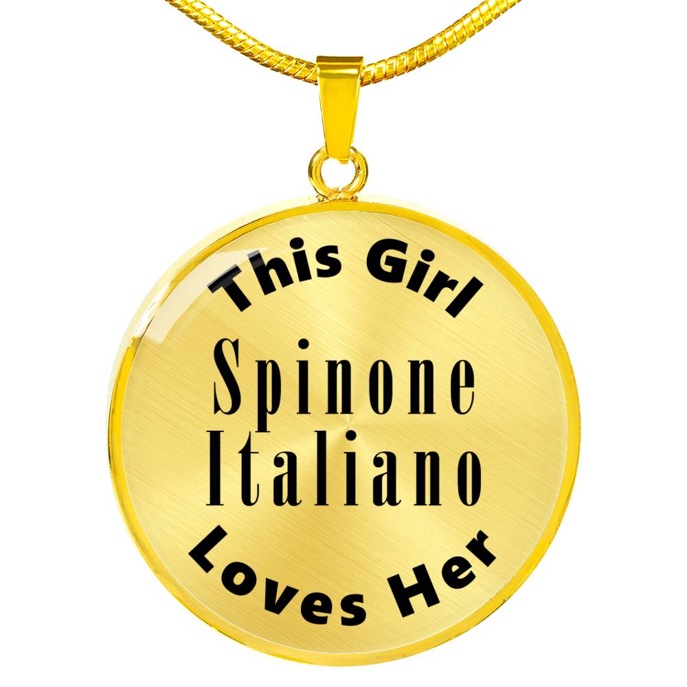 Spinone Italiano - 18k Gold Finished Luxury Necklace
