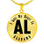 Heart In Alabama v01 - 18k Gold Finished Luxury Necklace