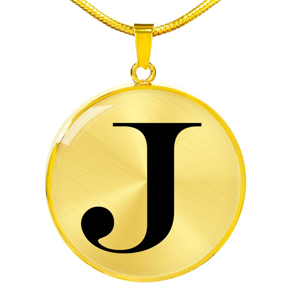 Initial J v1a - 18k Gold Finished Luxury Necklace