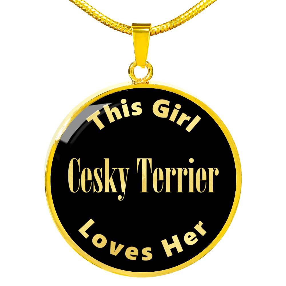 Cesky Terrier v2 - 18k Gold Finished Luxury Necklace