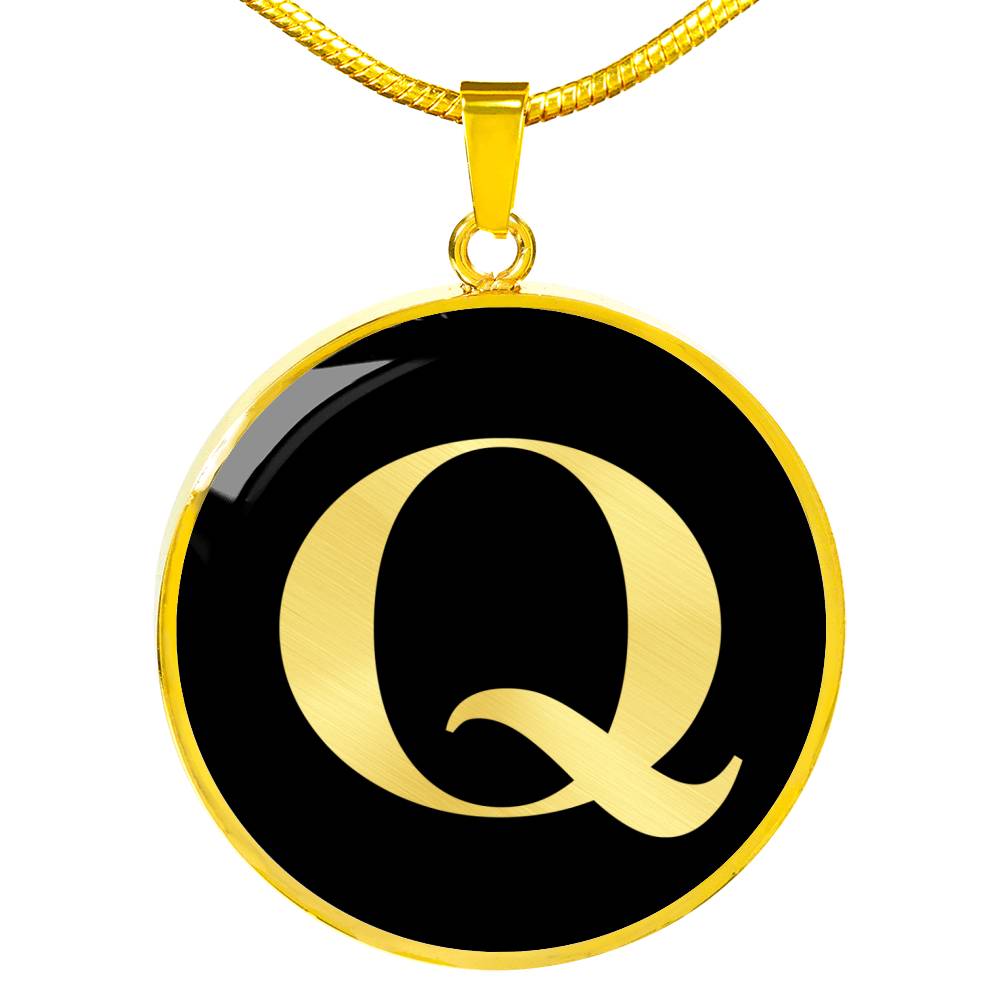 Initial Q v2a - 18k Gold Finished Luxury Necklace