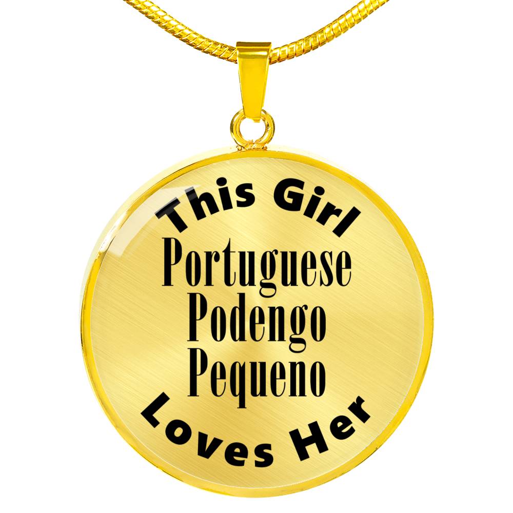 Portuguese Podengo Pequeno - 18k Gold Finished Luxury Necklace
