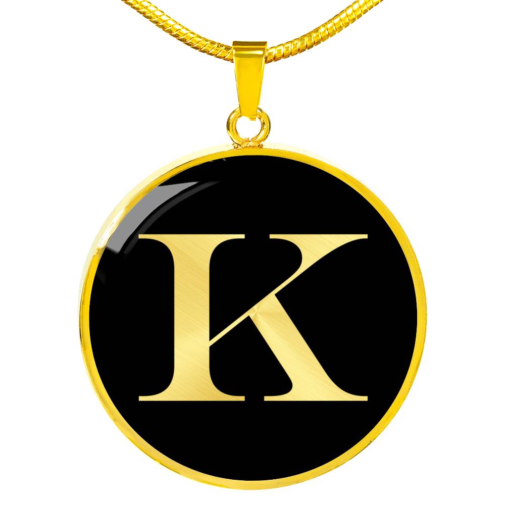 Initial K v2a - 18k Gold Finished Luxury Necklace