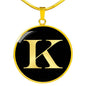 Initial K v2a - 18k Gold Finished Luxury Necklace