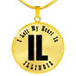 Heart In Illinois v01 - 18k Gold Finished Luxury Necklace