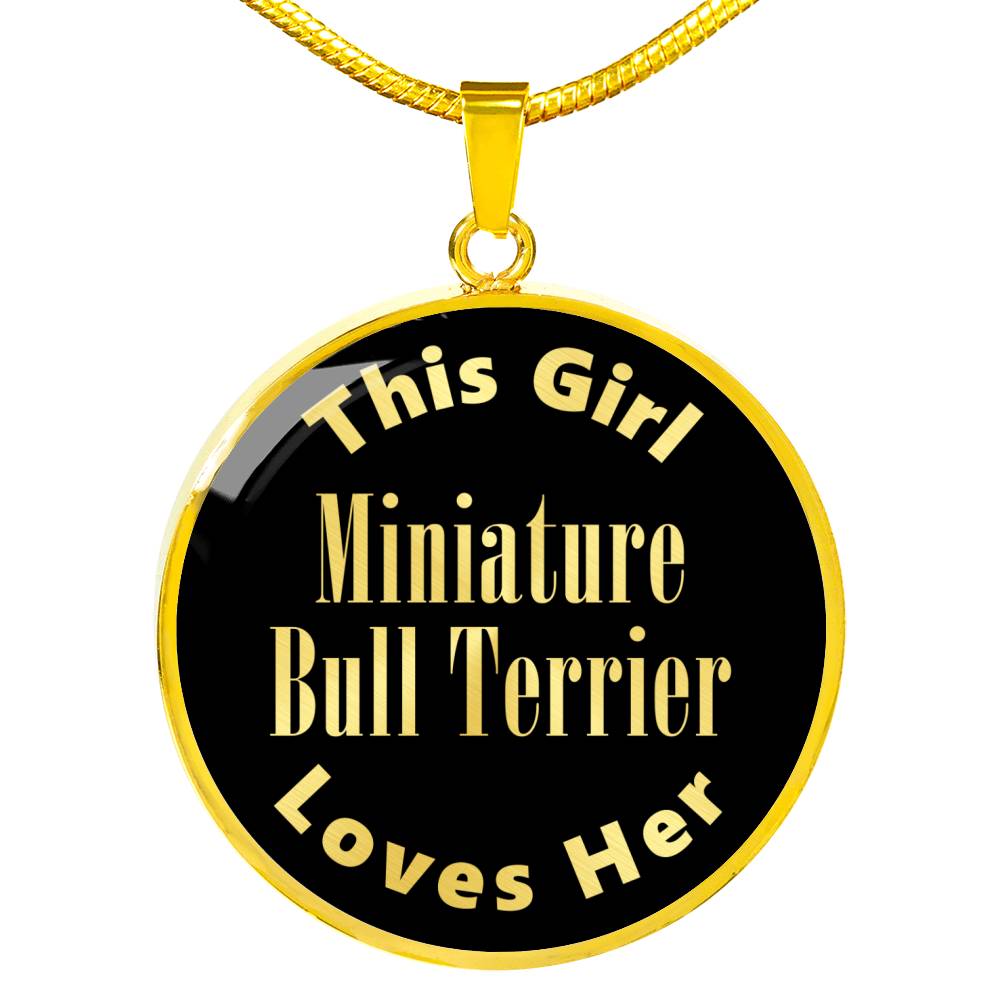 Miniature Bull Terrier v2 - 18k Gold Finished Luxury Necklace