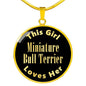 Miniature Bull Terrier v2 - 18k Gold Finished Luxury Necklace