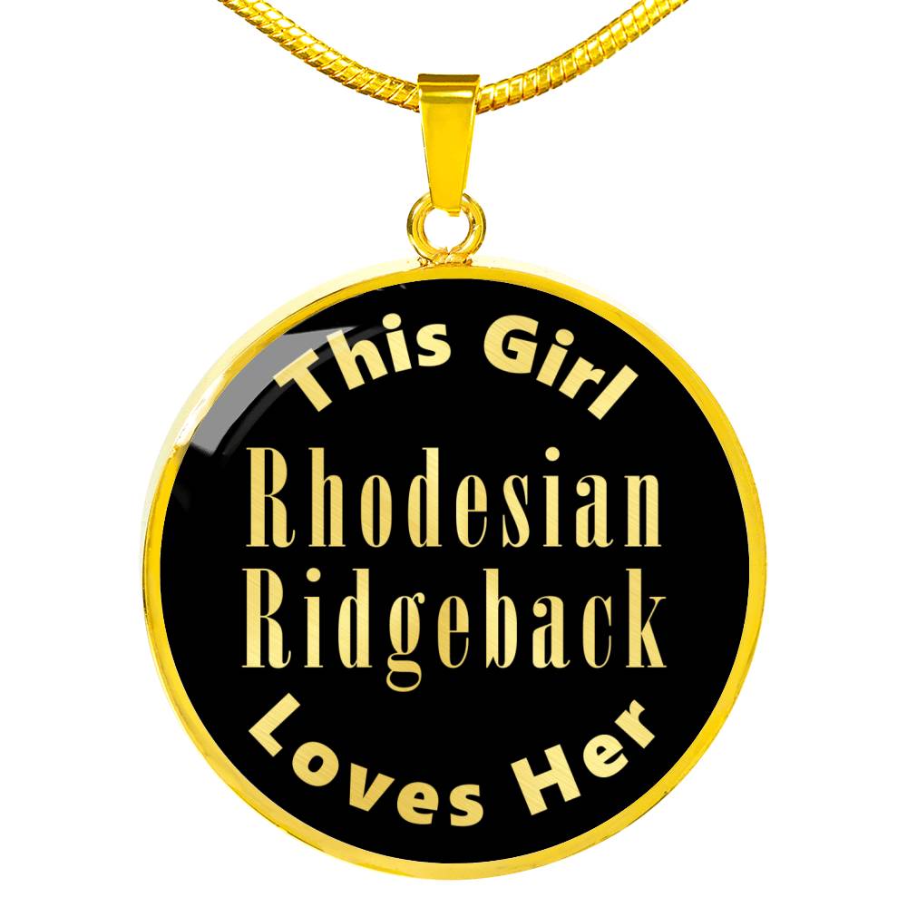 Rhodesian Ridgeback v2 - 18k Gold Finished Luxury Necklace