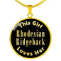 Rhodesian Ridgeback v2 - 18k Gold Finished Luxury Necklace