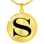 Initial S v1a - 18k Gold Finished Luxury Necklace