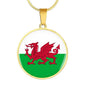 Welsh Flag - 18k Gold Finished Luxury Necklace