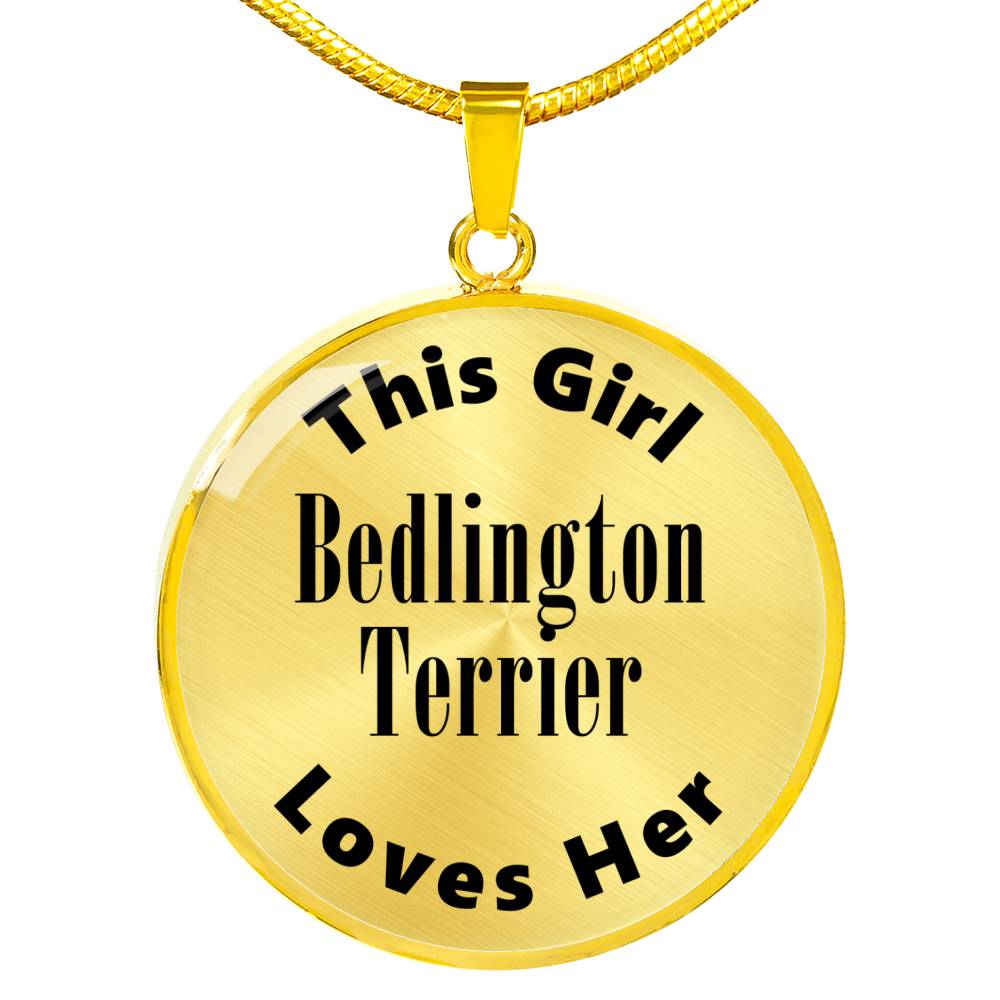 Bedlington Terrier - 18k Gold Finished Luxury Necklace