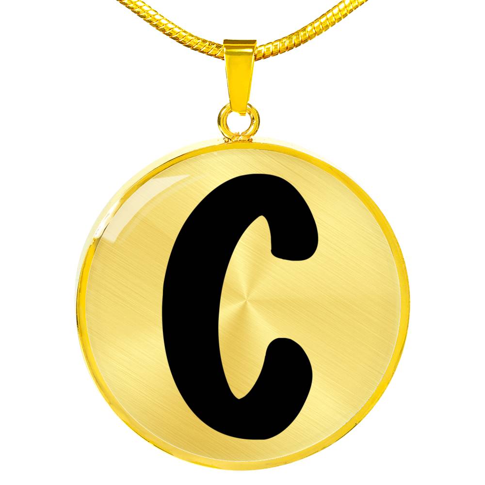 Initial C v1b - 18k Gold Finished Luxury Necklace