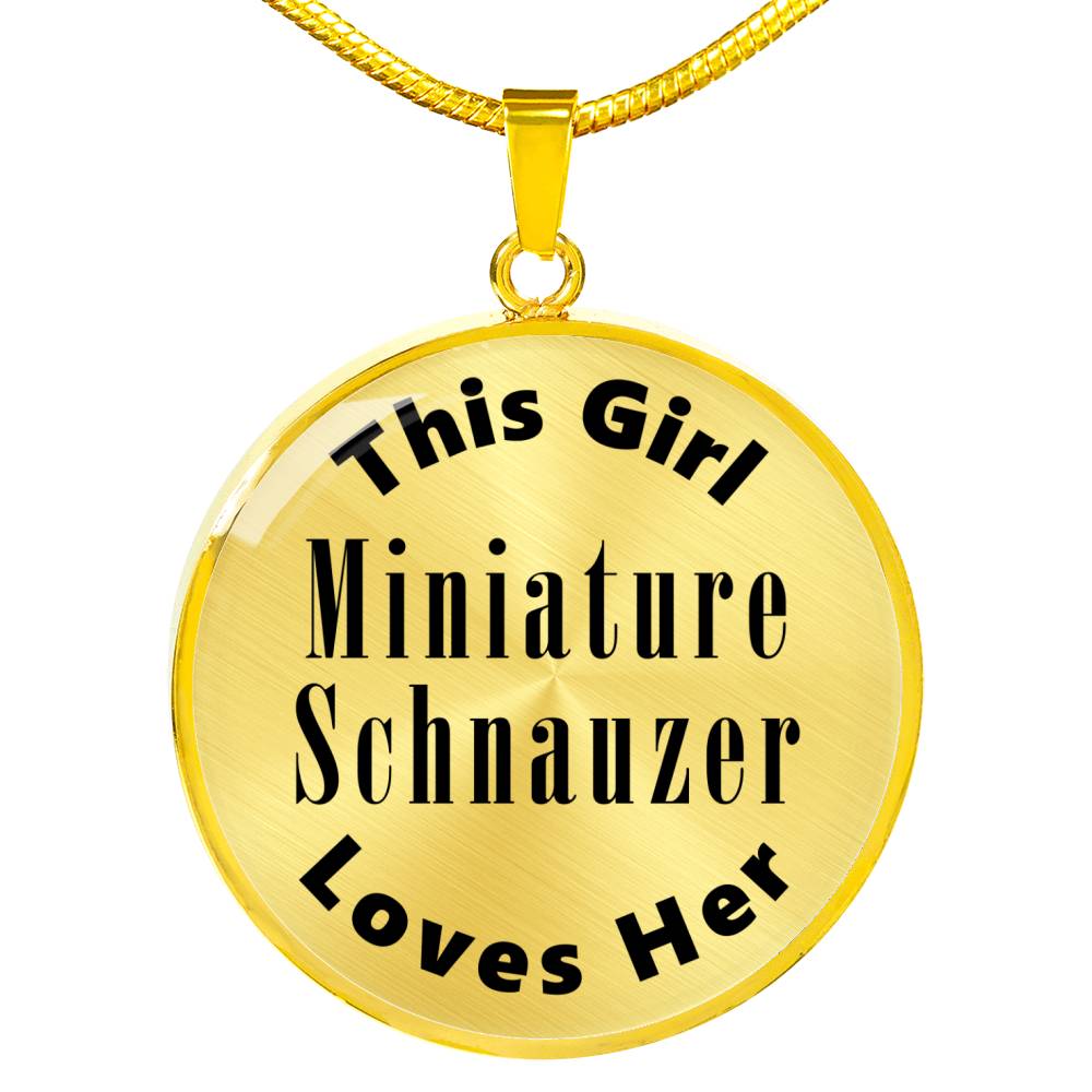 Miniature Schnauzer v2 - 18k Gold Finished Luxury Necklace