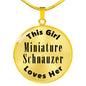 Miniature Schnauzer v2 - 18k Gold Finished Luxury Necklace